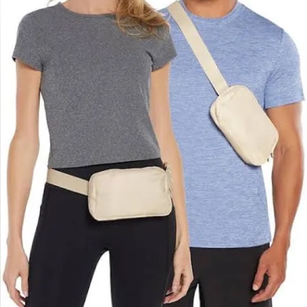NWT GapFit 100% Recycled Belt Bag Cream